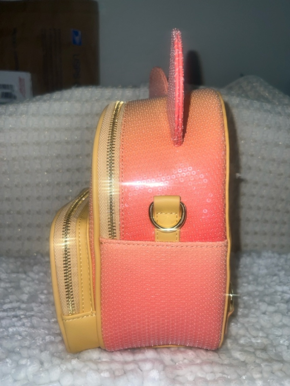 NWT Disney Loungefly Mickey Mouse Glitter Sequin Mini Backpack & Crossbody Bag - Picture 8 of 9